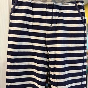 Mini Boden Boys Knit Striped Navy & White Shorts